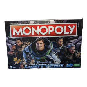 Monopoly Disney and Pixar's Lightyear Edition Board Game for Kids & Family  NEW!